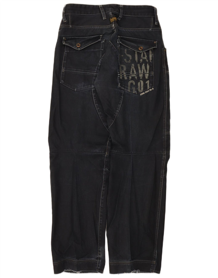 G-Star Mens 3301 Graphic Cargo Jeans W30 L33 Black Cotton