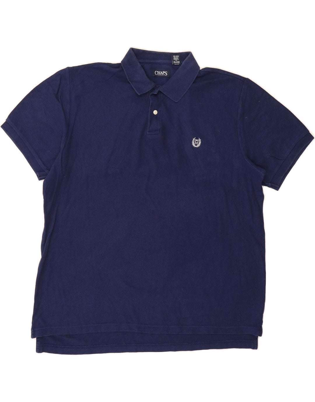 CHAPS Mens Big & Tall Polo Shirt XL Navy Blue Cotton Vintage Chaps and Second-Hand Chaps from Messina Hembry 