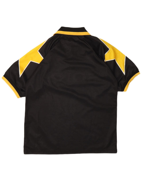 Kappa Mens Juventus 1995-1996 Football Shirt Large Black Colourblock Sports