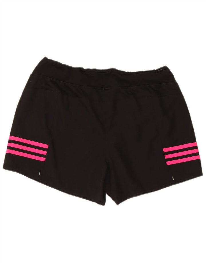 ADIDAS Womens Sport Shorts UK 14 Medium Black Polyester