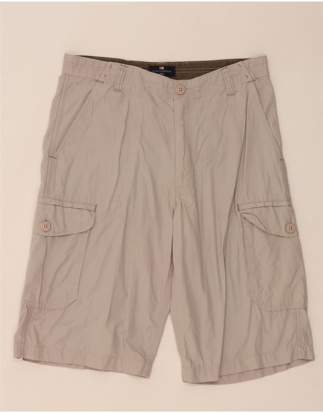 MARKS & SPENCER Mens Cargo Shorts W32 Medium Grey Cotton