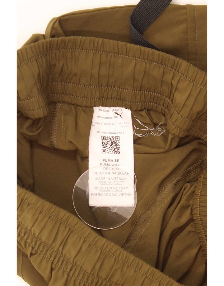 Puma Womens Cargo Tracksuit Trousers Joggers UK 8 Small Khaki Polyester