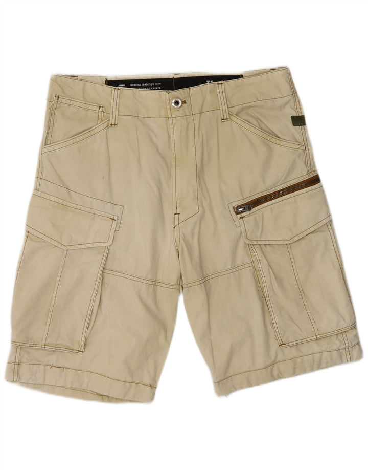 G-STAR Mens Cargo Shorts W31 Medium Beige Cotton