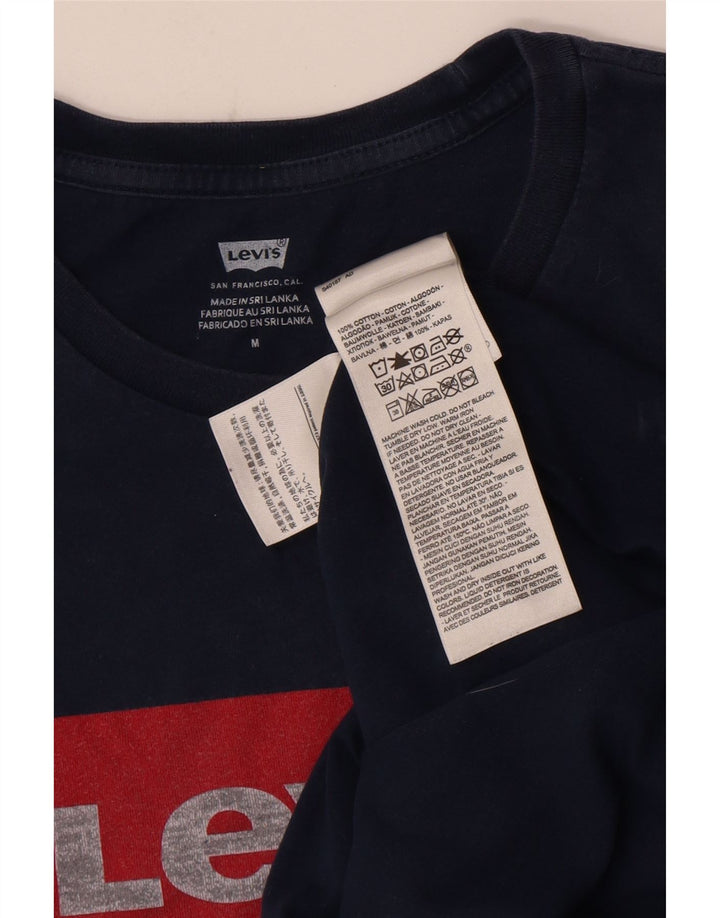 Levi's Mens Graphic T-Shirt Top Medium Navy Blue Cotton