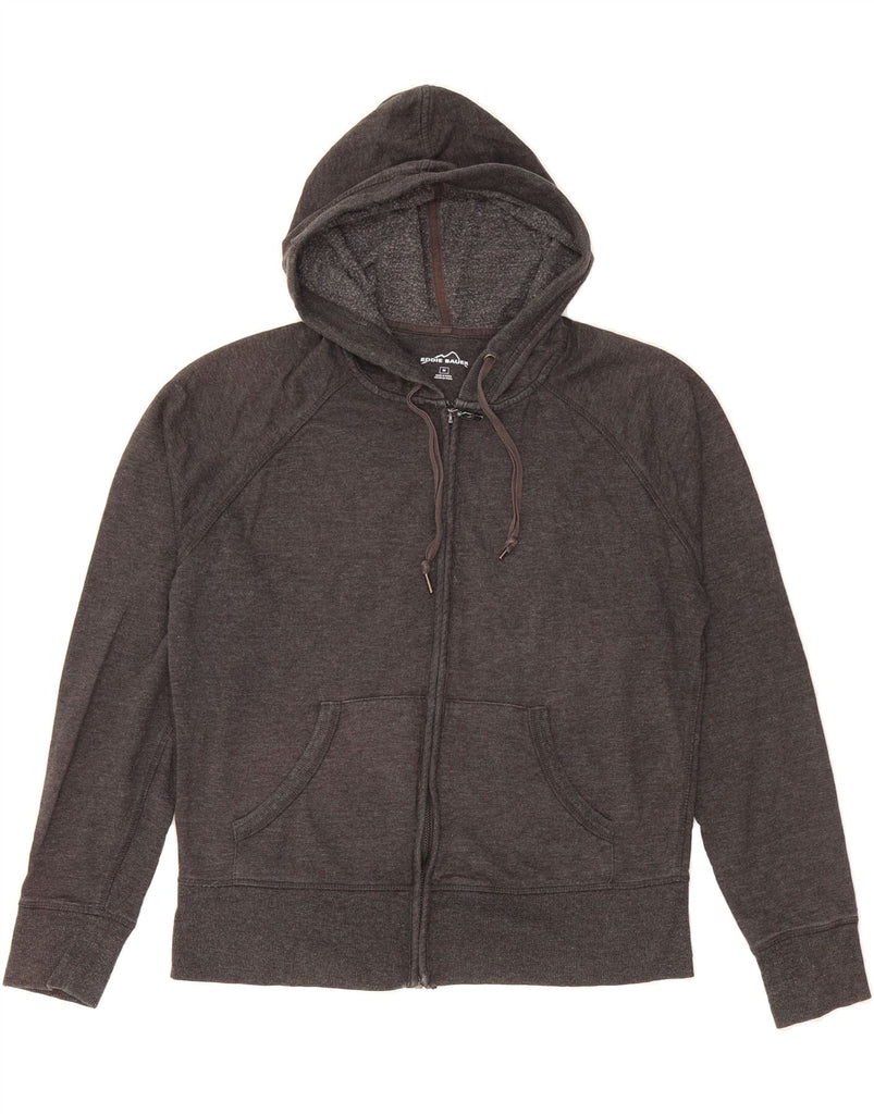 EDDIE BAUER Womens Zip Hoodie Sweater UK 14 Medium Grey Cotton Vintage Eddie Bauer and Second-Hand Eddie Bauer from Messina Hembry 