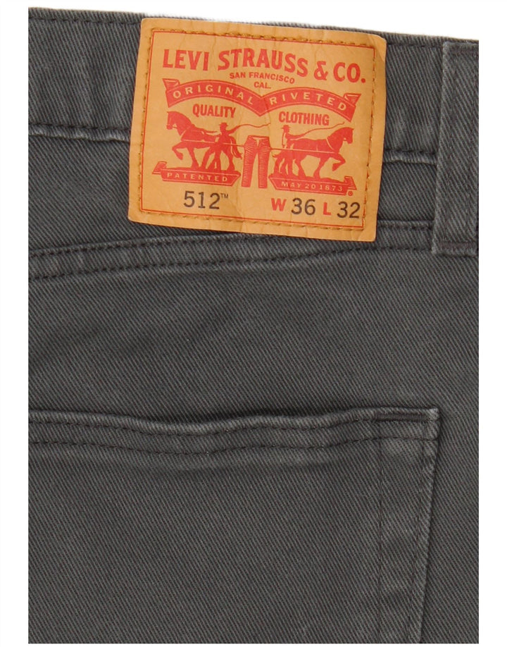 Levi's Mens 512 Slim Tapered Jeans W36 L32 Grey
