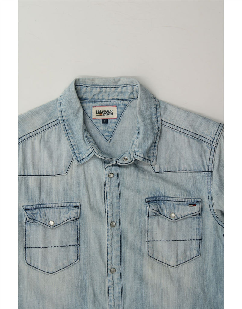 TOMMY HILFIGER Mens Denim Shirt Small Blue Cotton Vintage Tommy Hilfiger and Second-Hand Tommy Hilfiger from Messina Hembry 