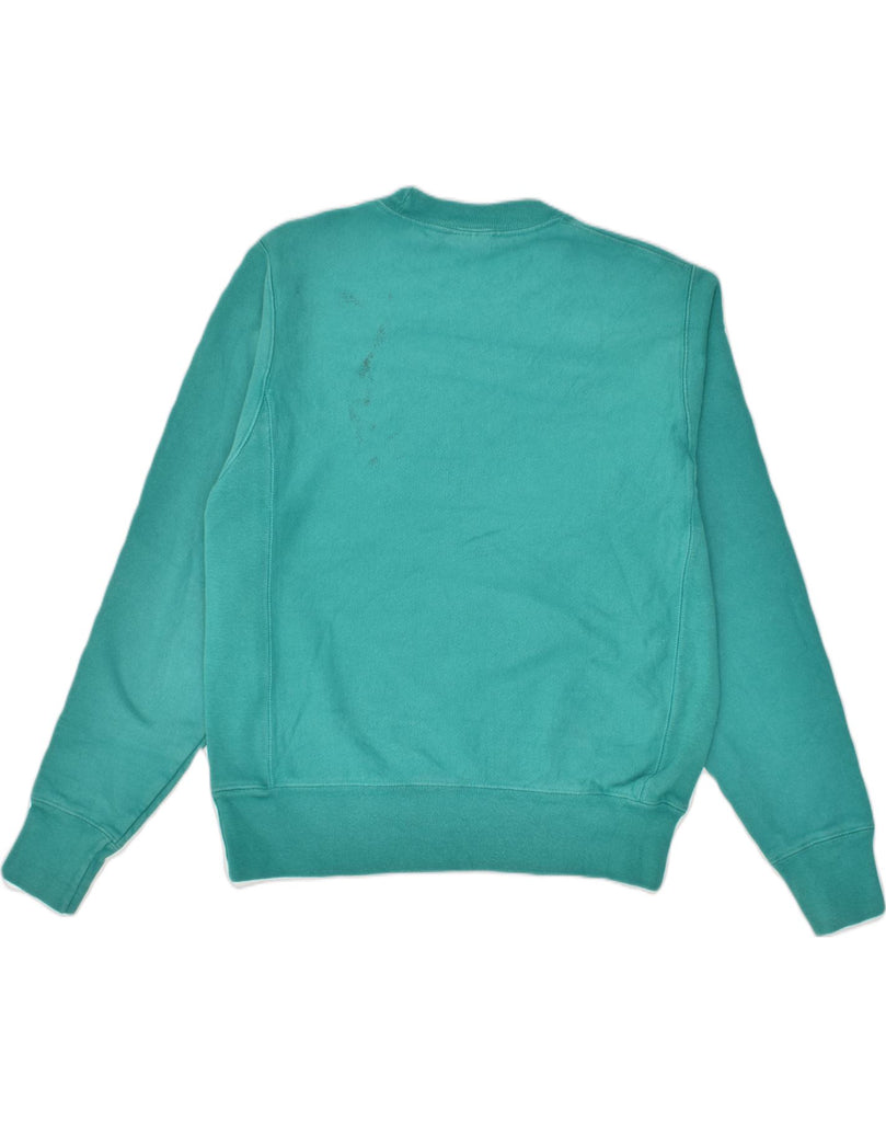 CHAMPION Mens Sweatshirt Jumper Small Turquoise Cotton | Vintage Champion | Thrift | Second-Hand Champion | Used Clothing | Messina Hembry 