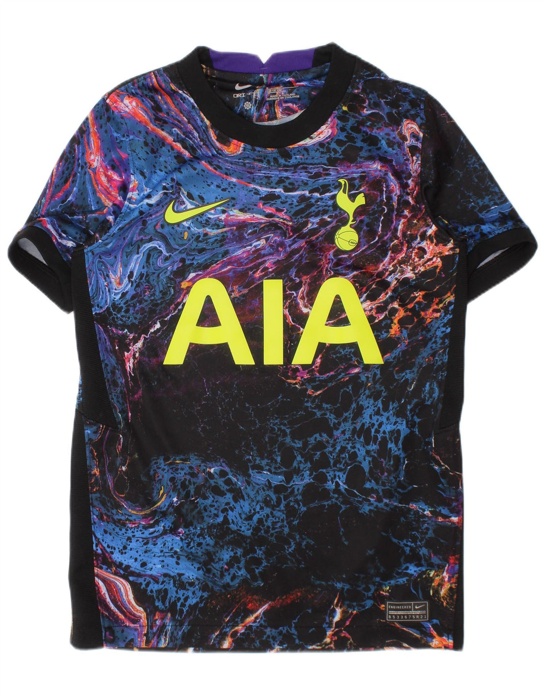NIKE Boys Tottenham Hotspur Graphic T-Shirt Top 8-9 Years Small Black