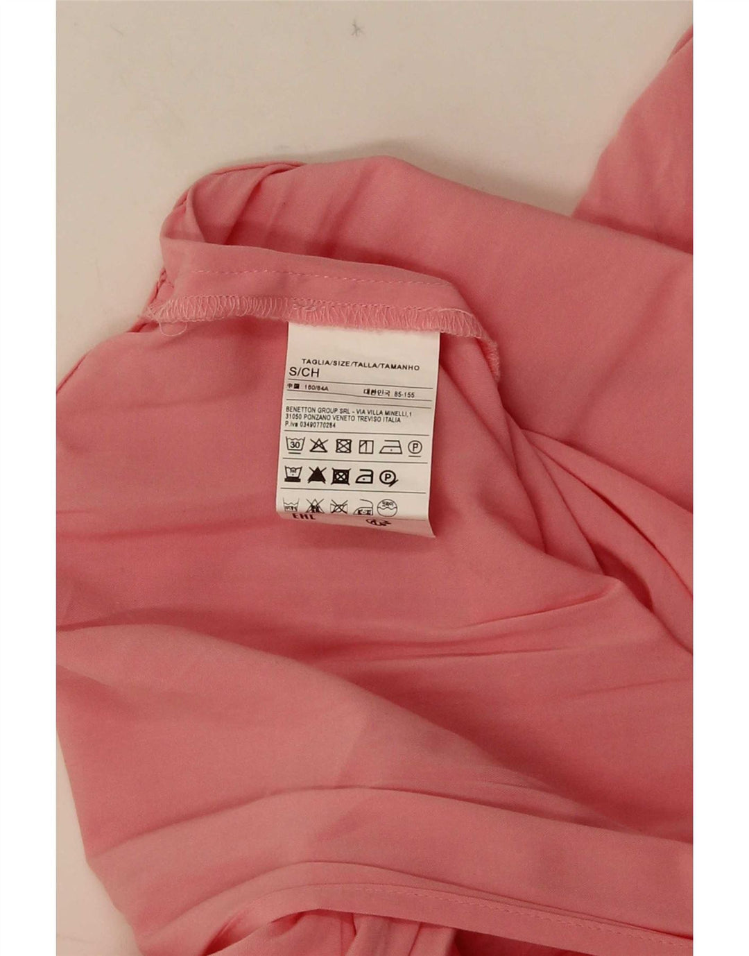 Benetton Womens Halter Dress UK 10 Small Pink Viscose
