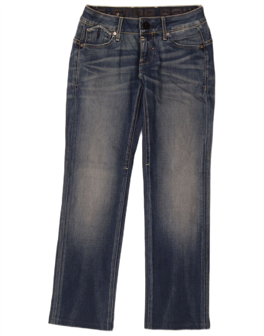 G-Star Womens Straight Jeans W24 L28 Blue Cotton