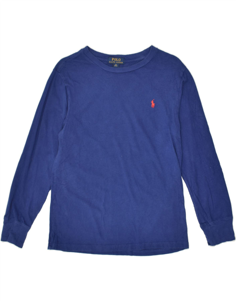 POLO RALPH LAUREN Boys Top Long Sleeve 10-11 Years Medium  Blue Cotton | Vintage Polo Ralph Lauren | Thrift | Second-Hand Polo Ralph Lauren | Used Clothing | Messina Hembry 