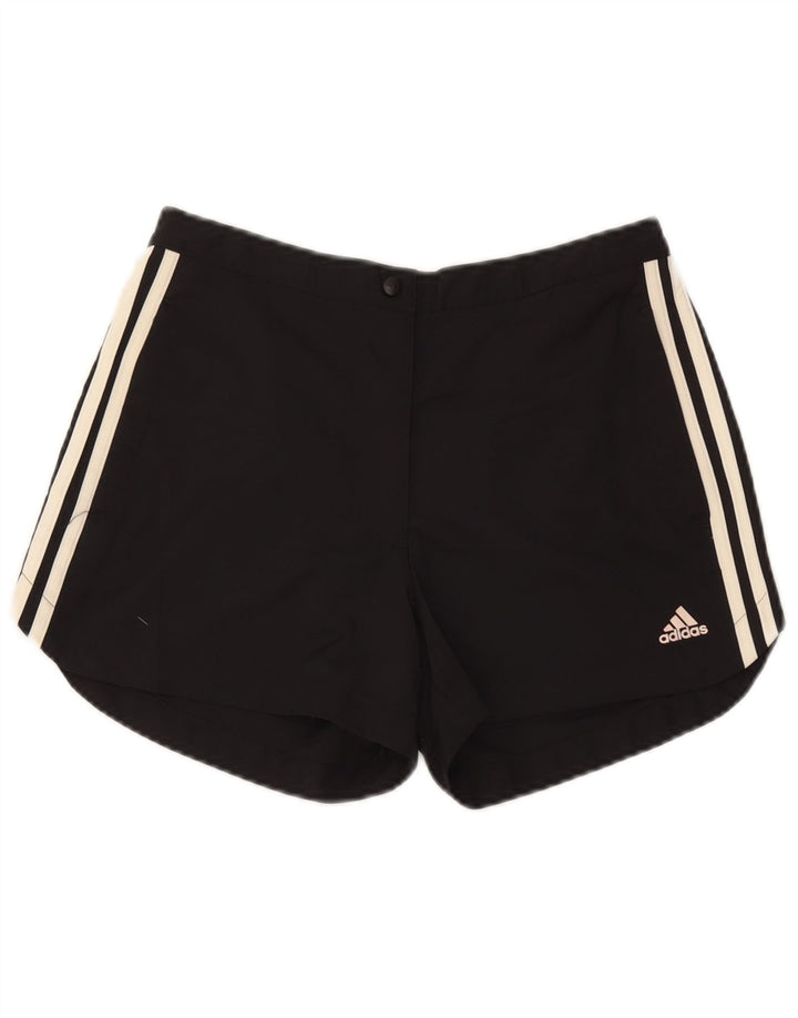 Adidas Womens Climalite Casual Shorts UK 12 Medium W28  Black Polyester