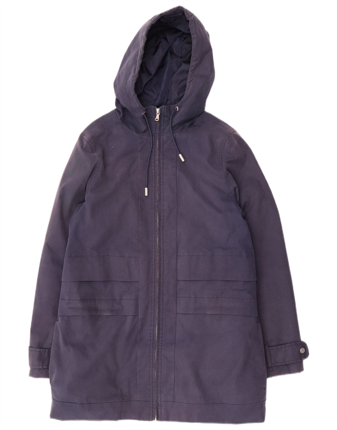 Crew Clothing Womens Hooded Oversized Parka Jacket UK 10 Small Navy Blue