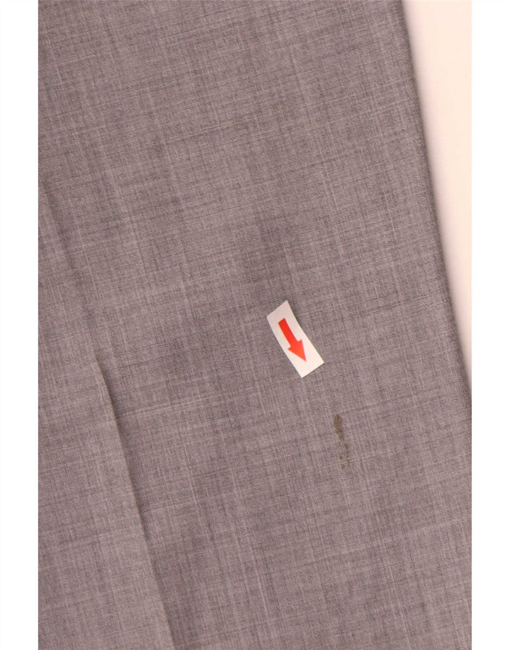Marks & Spencer Mens Regular Fit Suit Trousers W32 L31 Grey Wool