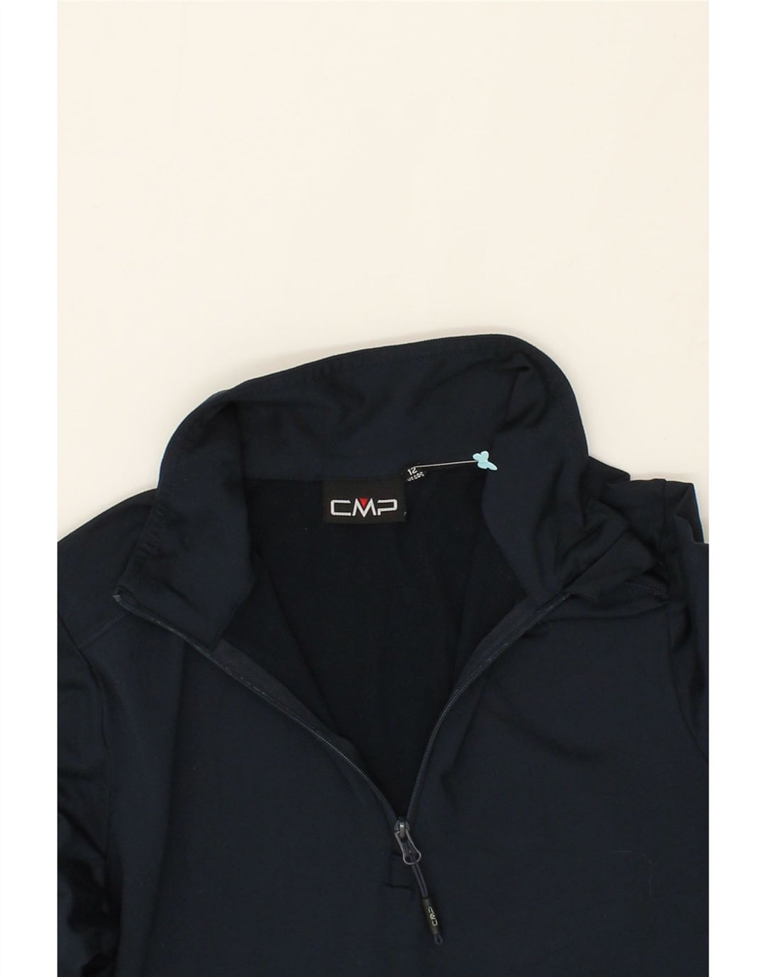 CMP Boys Zip Neck Pullover Tracksuit Top 11-12 Years Navy Blue Polyester Vintage CMP and Second-Hand CMP from Messina Hembry 