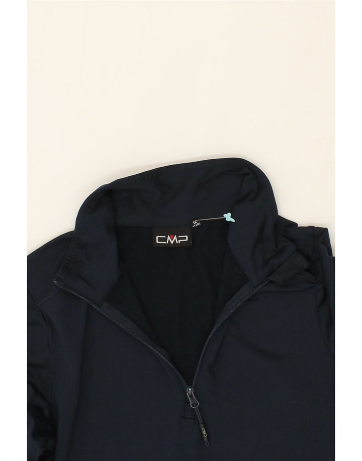 CMP Boys Zip Neck Pullover Tracksuit Top 11-12 Years Navy Blue Polyester Vintage CMP and Second-Hand CMP from Messina Hembry 