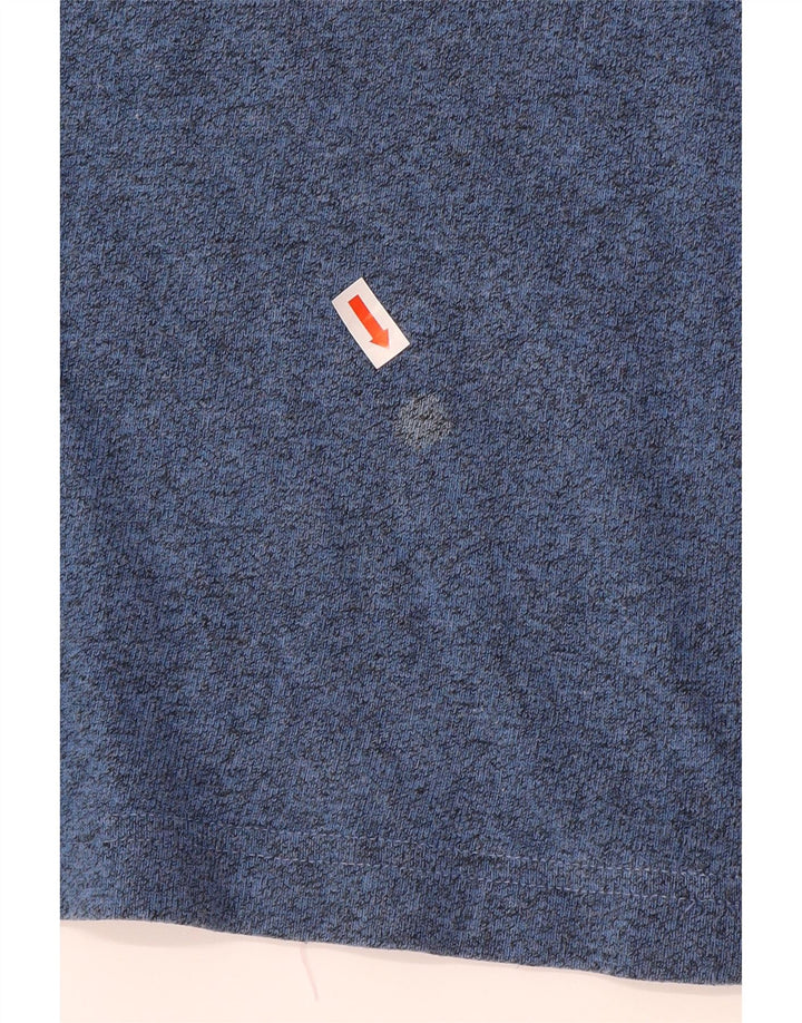 ASICS Mens T-Shirt Top Medium Blue Flecked Cotton