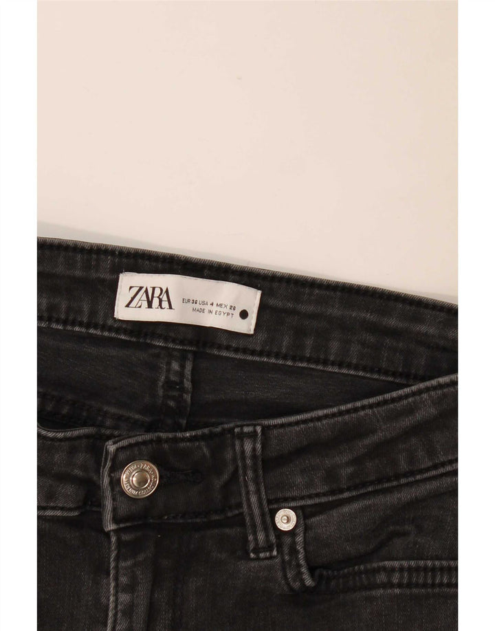 Zara Womens Flared Jeans EU 36 XS W26 L30 Black