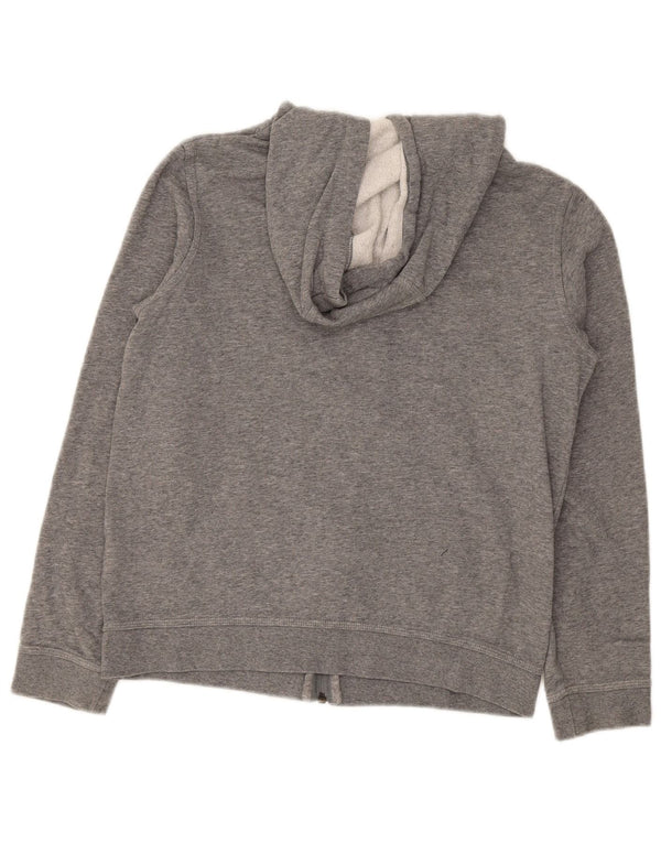 Nike Boys Standard Fit Zip Hoodie Sweater 13-14 Years XL Grey Cotton
