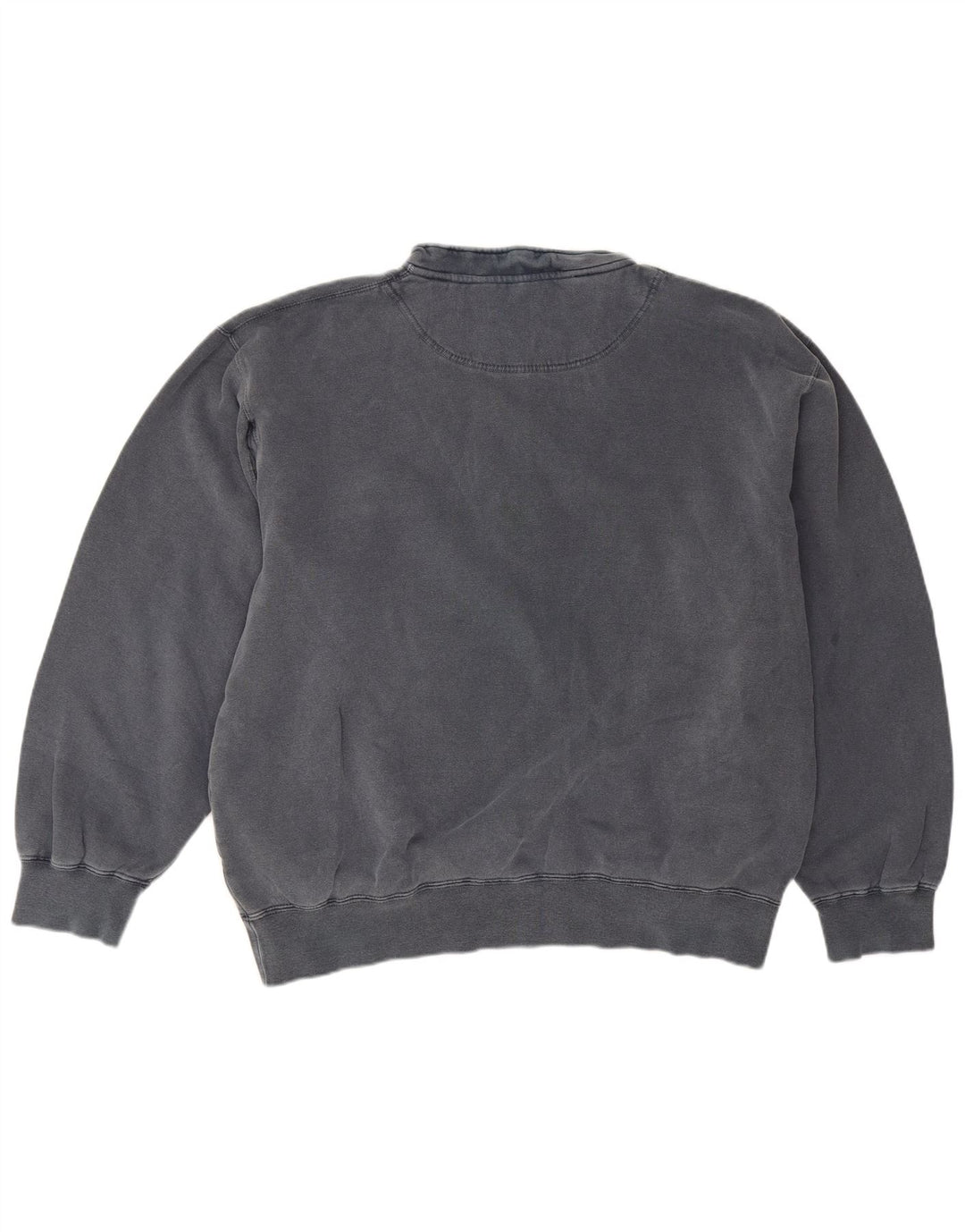 Orvis Mens Zip Neck Sweatshirt Jumper Large Grey Cotton