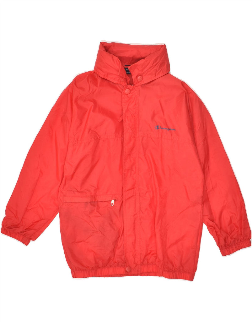 CHAMPION Boys Hooded Rain Jacket 7-8 Years Small Red Polyester | Vintage Champion | Thrift | Second-Hand Champion | Used Clothing | Messina Hembry 