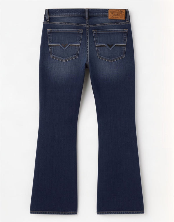 Diesel Mens Zatiny Bootcut Jeans W32 L30 Blue Cotton