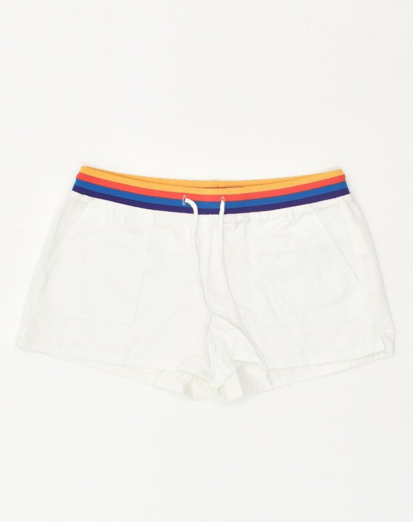 VANS Womens Sport Shorts UK 6 XS White Cotton | Vintage Vans | Thrift | Second-Hand Vans | Used Clothing | Messina Hembry 