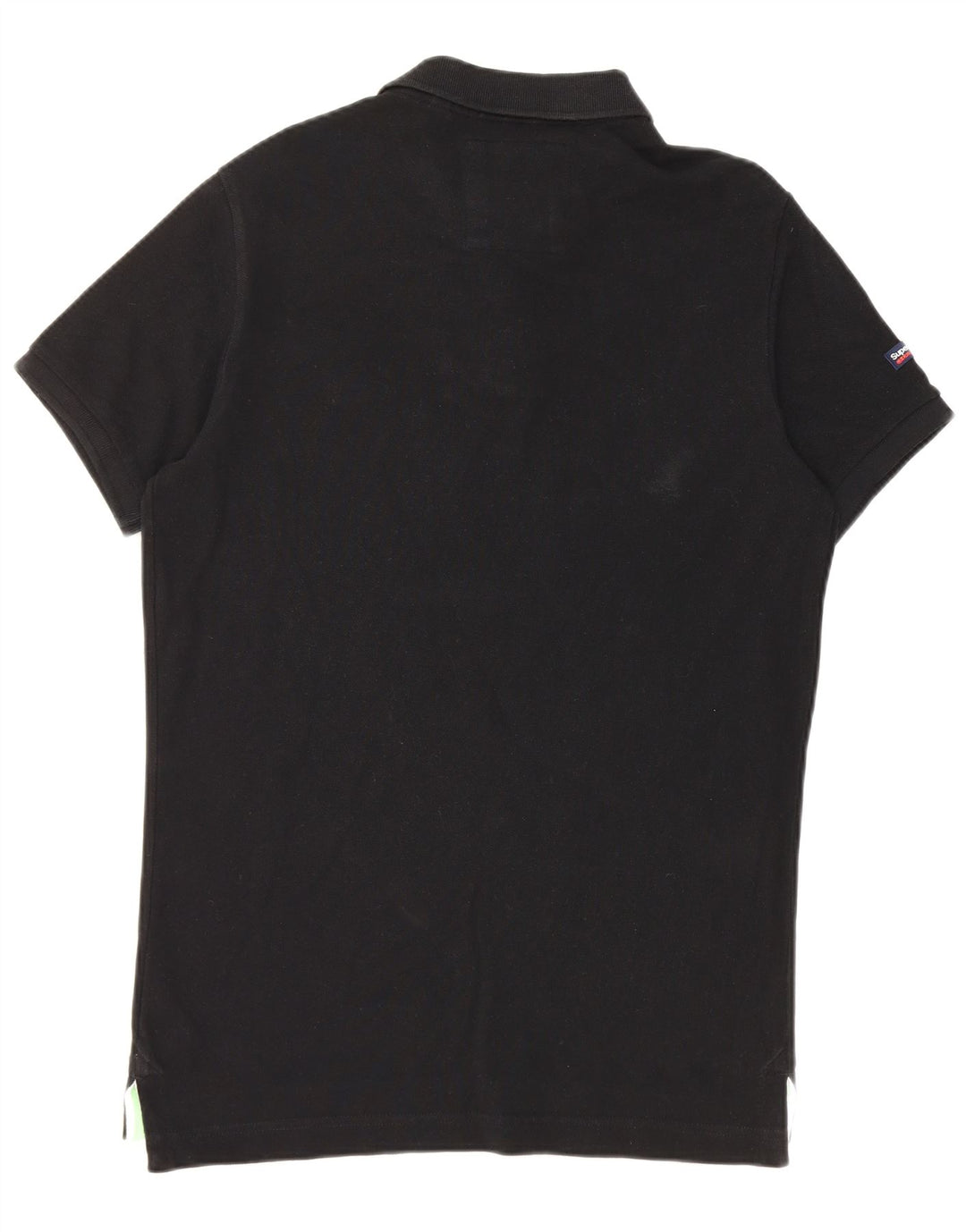 Superdry Mens Polo Shirt Large Black Cotton