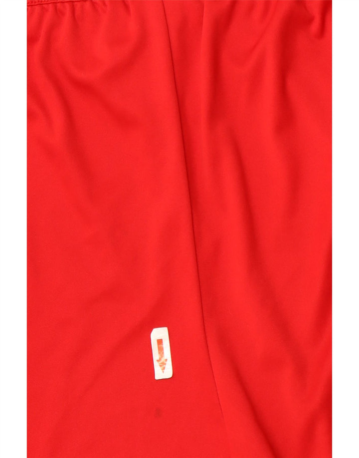 Adidas Mens Climalite Sport Shorts Medium Red Colourblock Polyester