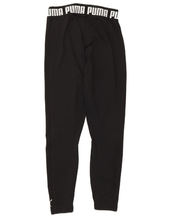 PUMA Womens Graphic Leggings UK 10 Small  Black Polyester