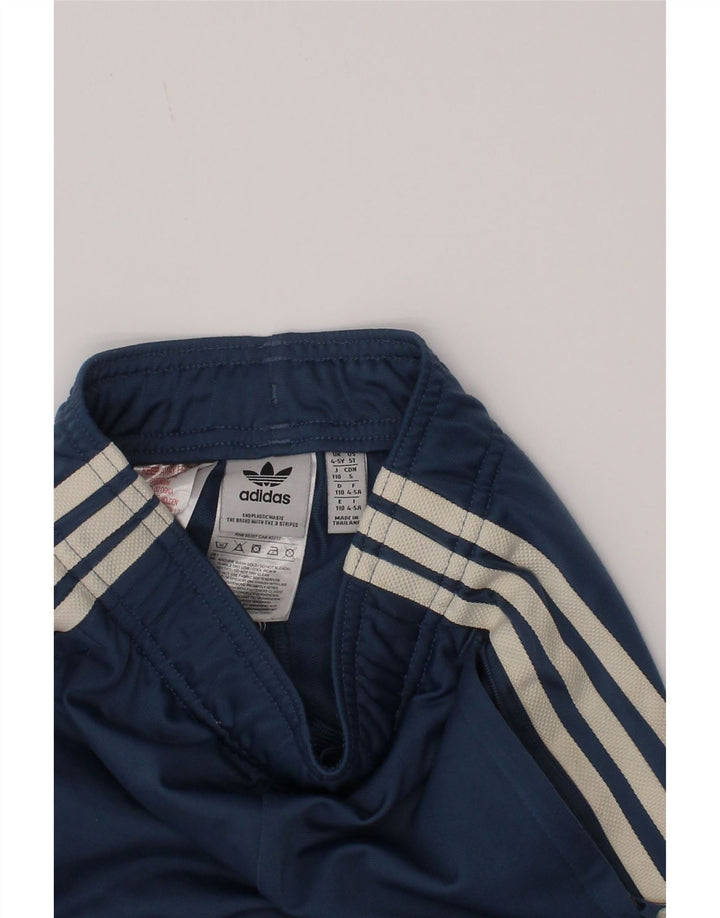 Adidas Boys Tracksuit Trousers Joggers 4-5 Years  Navy Blue Polyester