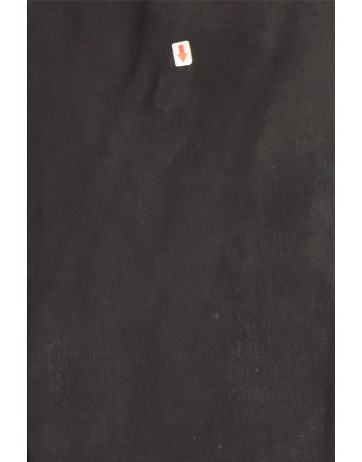 VINTAGE Womens Waistcoat UK 12 Medium Navy Blue Floral