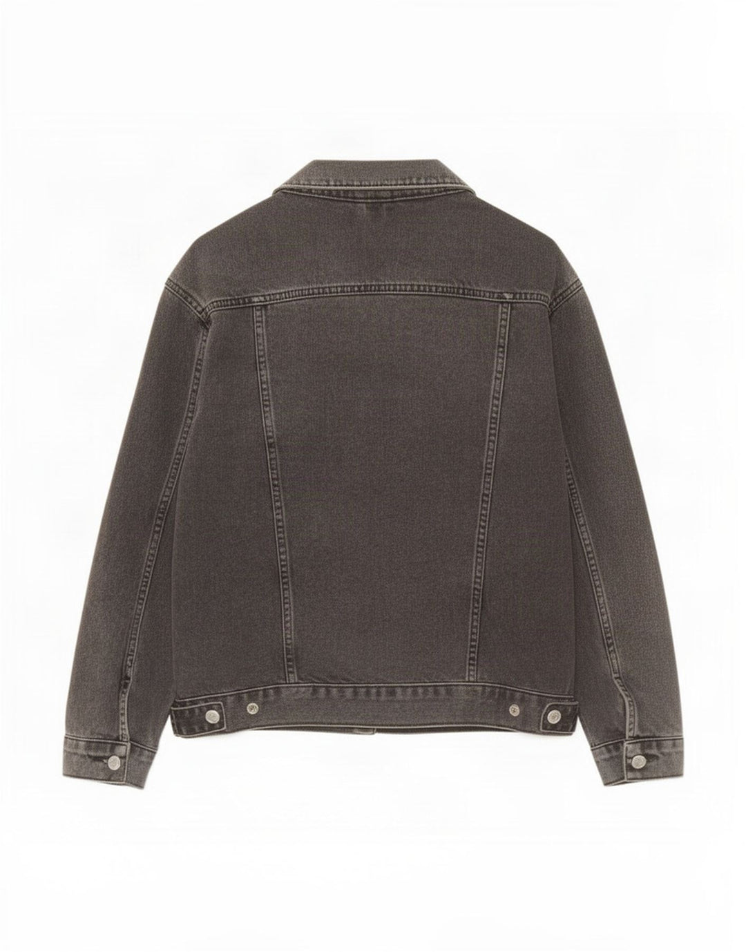 Topshop Womens Denim Jacket UK 8 Small Black Cotton