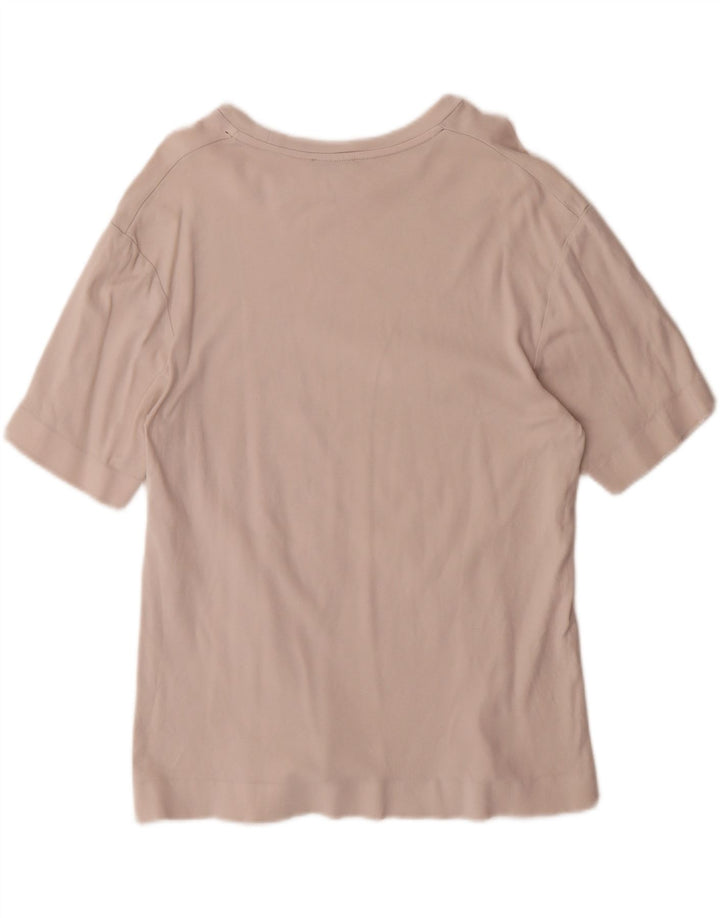 ZARA Womens T-Shirt Top UK 14 Medium Beige Vintage Zara and Second-Hand Zara from Messina Hembry 