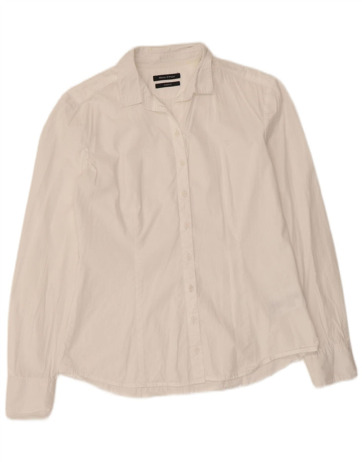 MARC O'POLO Womens Shirt EU 36 Small White Cotton