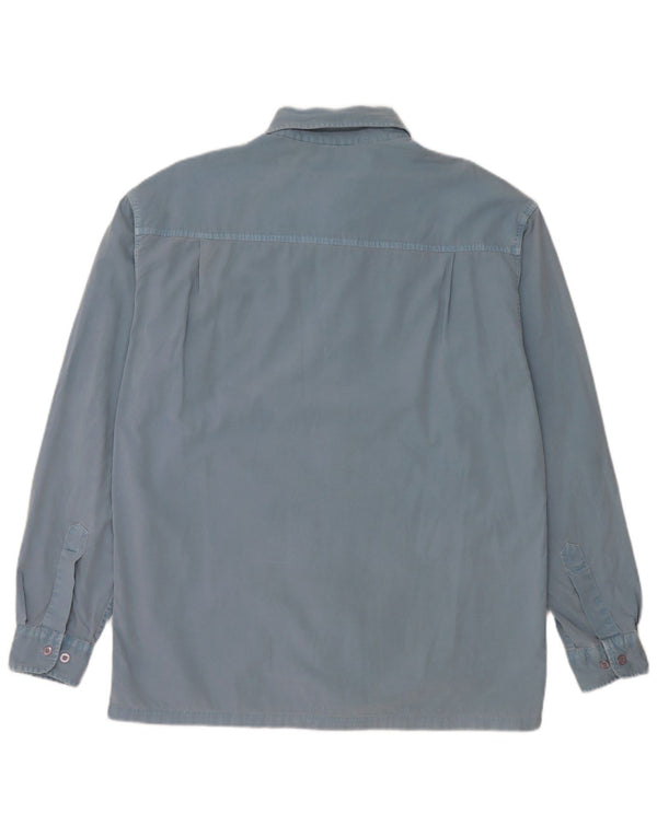 WRANGLER Mens Shirt Large Blue Cotton