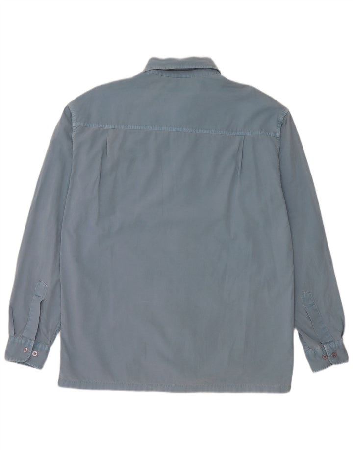 WRANGLER Mens Shirt Large Blue Cotton