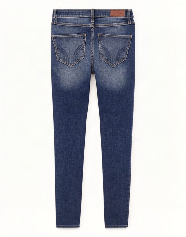 Hollister Womens High Rise Super Skinny Jeans US 00 2XS W23 L28 Blue Cotton