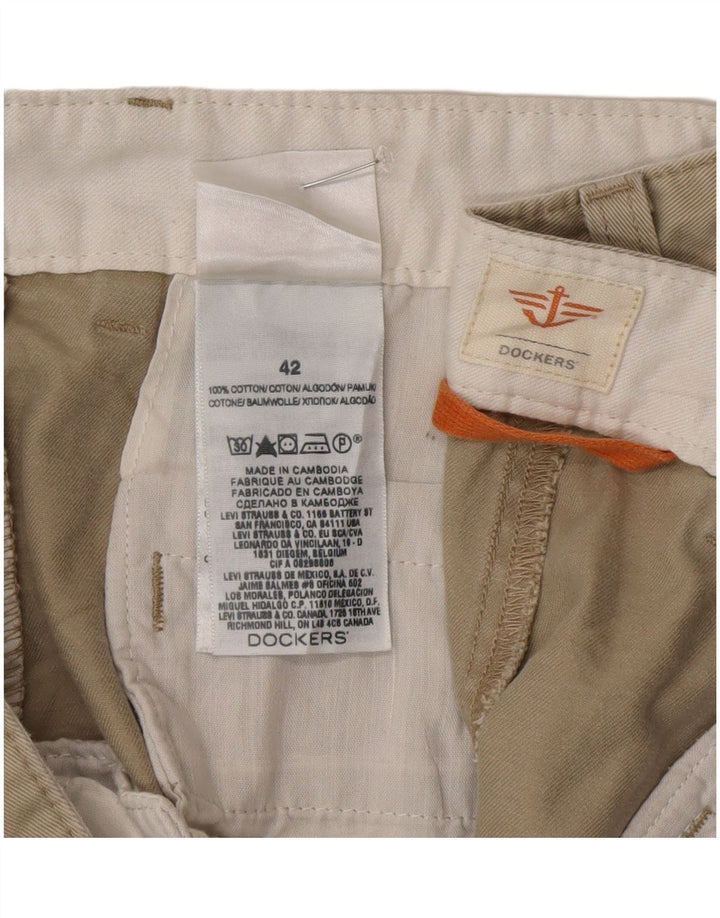 Dockers Mens Cargo Shorts W42 2XL  Beige Cotton