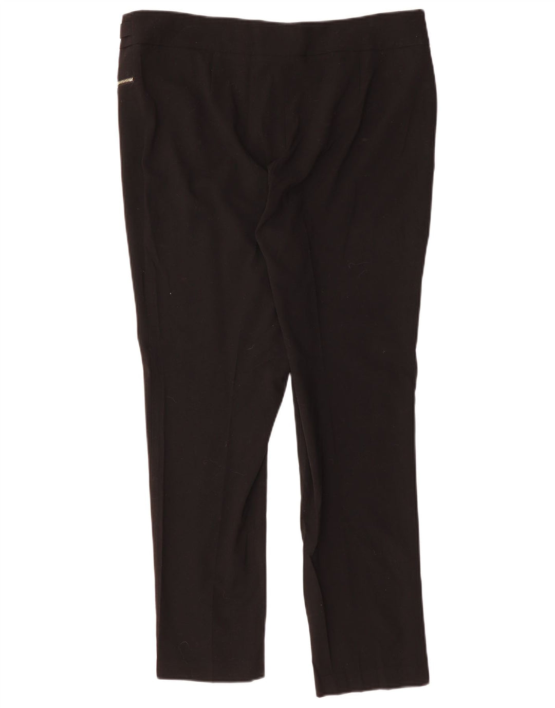 CALVIN KLEIN Womens Slim Casual Trousers US 12 Large W36 L30 Black