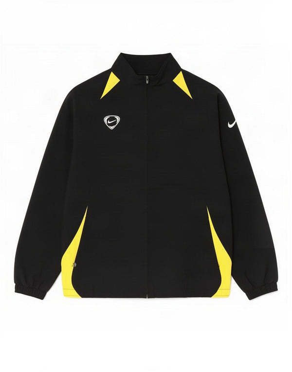 Nike Boys Tracksuit Top Jacket 12-13 Years Large Black Colourblock