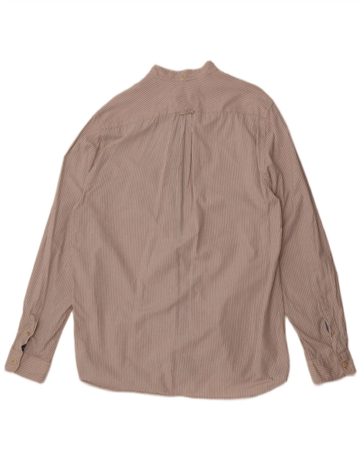 Woolrich Mens Shirt Large White Striped Cotton