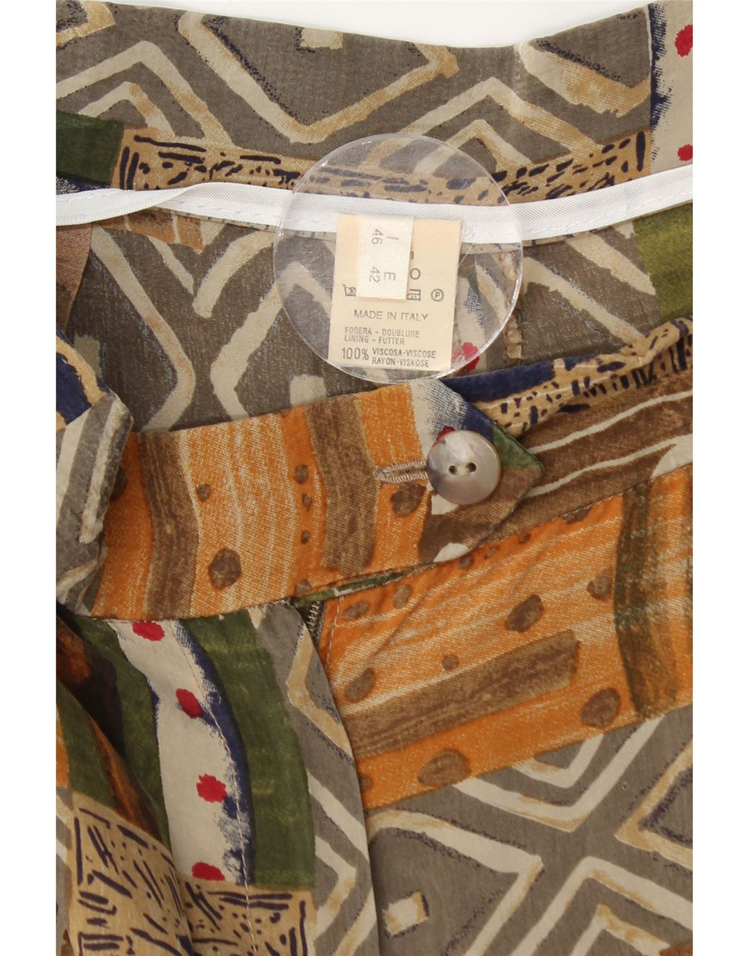 VINTAGE Womens High Waist Casual Shorts IT 46 Large W28  Multicoloured