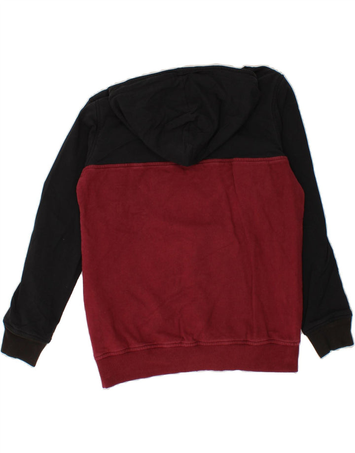 NICCE Mens Zip Neck Hoodie Jumper Small Black Colourblock Cotton Vintage Nicce and Second-Hand Nicce from Messina Hembry 