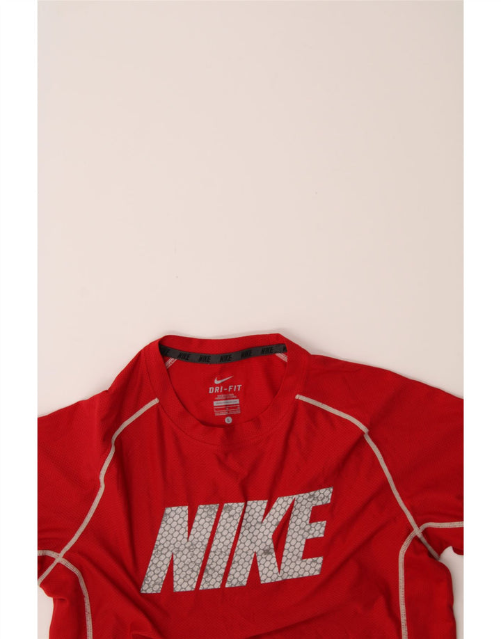 NIKE Boys Dri Fit Graphic T-Shirt Top 12-13 Years Large  Red Polyester Vintage Nike and Second-Hand Nike from Messina Hembry 