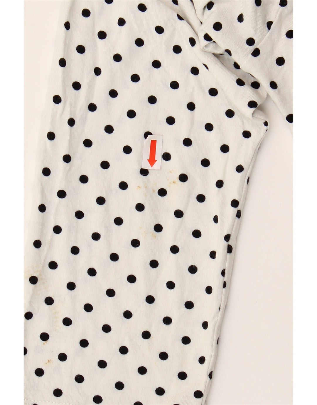 HOBBS Womens Front Tie 3/4 Sleeve Blouse Top UK 10 Small White Polka Dot