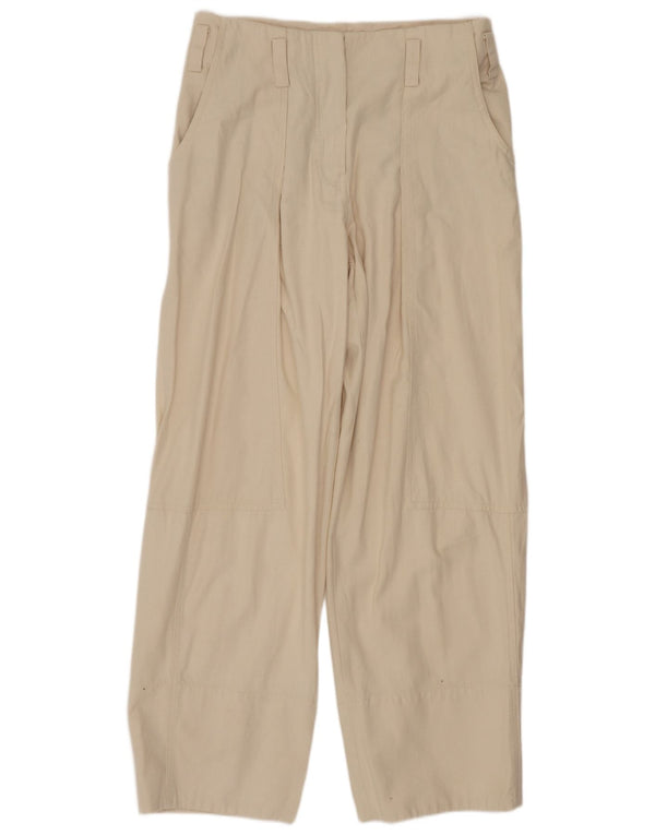 Zara Womens High Waist Loose Fit Casual Trousers Medium W28 L29 Beige