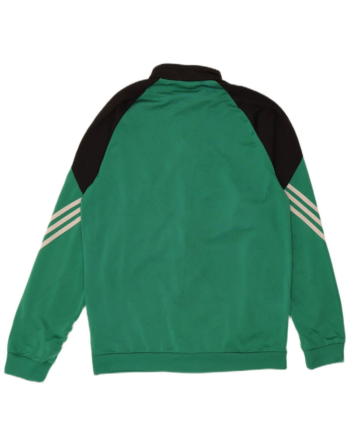 Adidas Mens Tracksuit Top Jacket Medium Green Colourblock Polyester