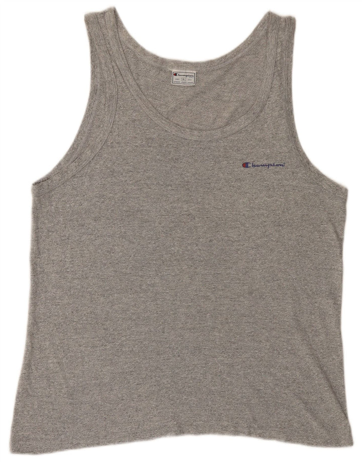 CHAMPION Womens Vest Top UK 18 XL Grey Flecked